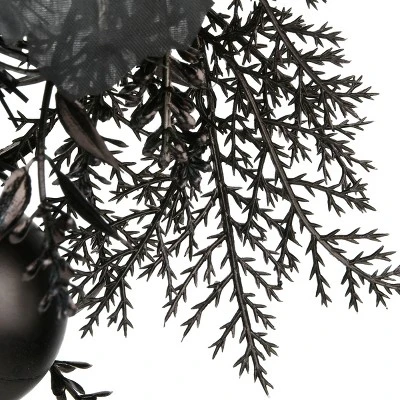 National Tree Company 24" Halloween Wreath With Ball Ornaments 2 National Tree Company 24" Halloween Wreath With Ball Ornaments - Image 2