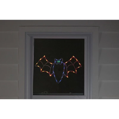 Northlight 15" Bat Halloween Window Silhouette Decoration - Orange/Blue 3 Northlight 15" Bat Halloween Window Silhouette Decoration - Orange/Blue - Image 3