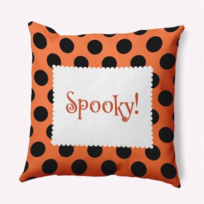 16"x16" Halloween 'Spooky' Dots Square Throw Pillow - E By Design 6 16"x16" Halloween 'Spooky' Dots Square Throw Pillow - E By Design - Image 6