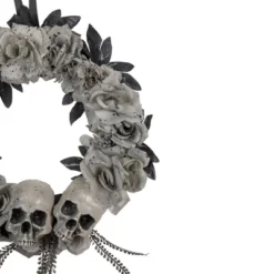 Northlight Double Skull And Gray Roses Halloween Wreath, 16-Inch, Unlit 6 Northlight Double Skull And Gray Roses Halloween Wreath, 16-Inch, Unlit -Halloween Home Decoration GUEST 0c48446c 21f9 493e 9611 5b7b1c4251ee