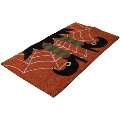 Juvale Halloween Coir Doormat, Spooky Witch Legs, PVC Anti-Slip (17 X 30 In) 2 Juvale Halloween Coir Doormat, Spooky Witch Legs, PVC Anti-Slip (17 X 30 In) - Image 2