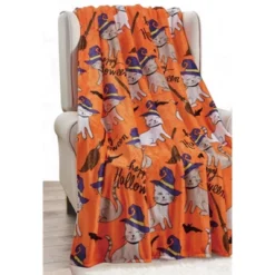 Super Spooky And Comfy Microplush Halloween Throws (50" X 60") -Halloween Home Decoration GUEST 109d1ff4 e28f 4b34 8400 7d611c8b9edd