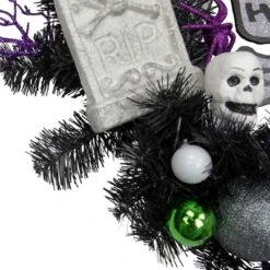 Northlight Purple And Black Spooky Skeleton Pine Halloween Wreath, 24-Inch, Unlit -Halloween Home Decoration GUEST 1a5e66fc 35ef 4c06 9d62 6037752b850d