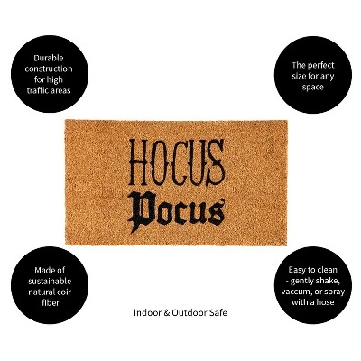 Evergreen 16 X 28 Halloween Greeting Coir Mat, Hocus Pocus For Indoor And Outdoor Decor 2 Evergreen 16 X 28 Halloween Greeting Coir Mat, Hocus Pocus For Indoor And Outdoor Decor - Image 2