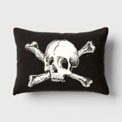 Oversize Skull And Crossbones Woven Cotton Lumbar Halloween Throw Pillow Black - Threshold™ 8 Oversize Skull And Crossbones Woven Cotton Lumbar Halloween Throw Pillow Black - Threshold™ -Halloween Home Decoration GUEST 1d93023f 85e9 4368 9e88 36202b7344a5