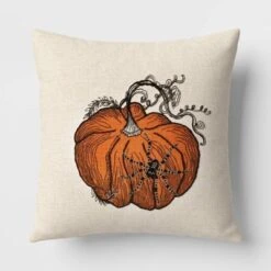 Pumpkin With Spider Cotton Square Halloween Throw Pillow Ivory - Threshold™ 9 Pumpkin With Spider Cotton Square Halloween Throw Pillow Ivory - Threshold™ -Halloween Home Decoration GUEST 1ecd4b9d 2a11 42dc a5f9 a644f4927d75