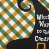 16"x16" Halloween Witch Way To The Candy Square Throw Pillow - E By Design