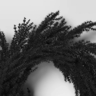Halloween Grass Wreath Black - Threshold™ 2 Halloween Grass Wreath Black - Threshold™ - Image 2