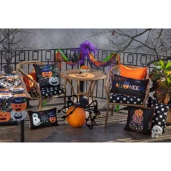 11.5"x18.5" Indoor Halloween Boo Friends Black Rectangular Throw Pillow - Pillow Perfect -Halloween Home Decoration GUEST 28b28dd4 55d5 448d 9de7 e386cdcb3462