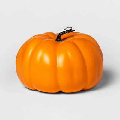 14" Painted Pumpkin Orange Halloween Decorative Sculpture - Hyde & EEK! Boutique™ 1 14" Painted Pumpkin Orange Halloween Decorative Sculpture - Hyde & EEK! Boutique™