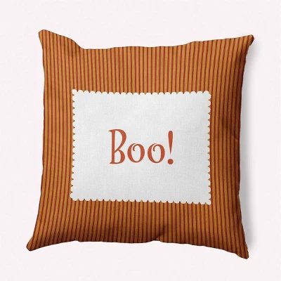 16"x16" Halloween Boo Ticking Square Throw Pillow - E By Design 7 16"x16" Halloween Boo Ticking Square Throw Pillow - E By Design - Image 7