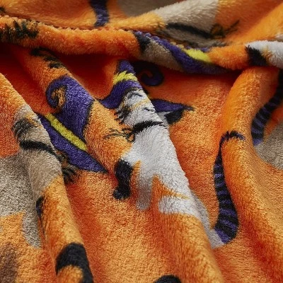Kate Aurora Oversized Halloween Orange Spooky Cats & Broomstick Ultra Soft & Plush Accent Throw Blanket - 50 In. W X 70 In. L 2 Kate Aurora Oversized Halloween Orange Spooky Cats & Broomstick Ultra Soft & Plush Accent Throw Blanket - 50 In. W X 70 In. L - Image 2