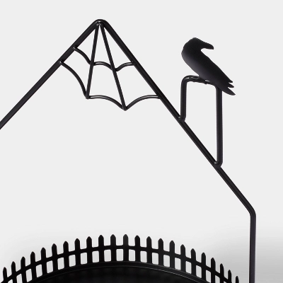 Metal Black Haunted House Halloween Decorative Tray - Hyde & EEK! Boutique™ 2 Metal Black Haunted House Halloween Decorative Tray - Hyde & EEK! Boutique™ - Image 2