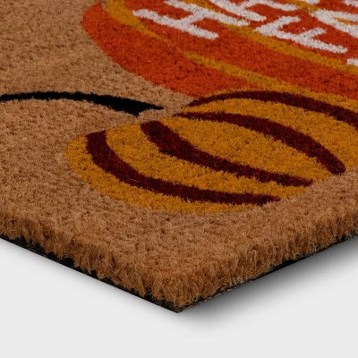 1'6"x2'6" 'Happy Fall Y'all' Pumpkin Coir Halloween Doormat Orange - Hyde & EEK! Boutique™ 2 1'6"x2'6" 'Happy Fall Y'all' Pumpkin Coir Halloween Doormat Orange - Hyde & EEK! Boutique™ - Image 2