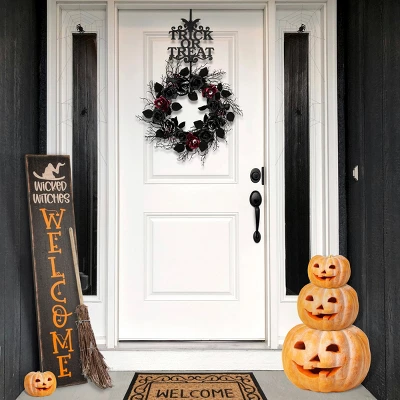 National Tree Company 19" Halloween “Trick Or Treat" Wreath Hanger 1 National Tree Company 19" Halloween “Trick Or Treat" Wreath Hanger