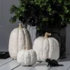 Falloween Large Sheltered Porch Pumpkin White Halloween Decorative Sculpture - Hyde & EEK! Boutique™