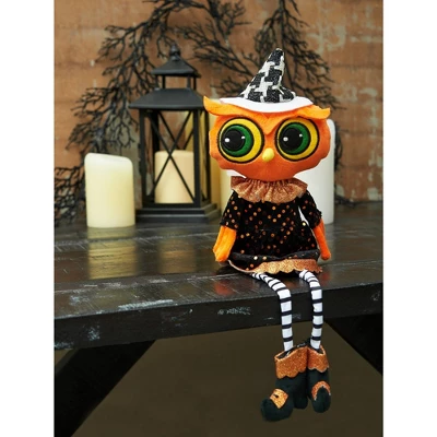 Gallerie II Owl Halloween Dangle Leg Shelf Sitter Figure Decor 2 Gallerie II Owl Halloween Dangle Leg Shelf Sitter Figure Decor - Image 2