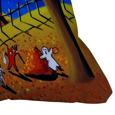 16"x16" Renie Britenbucher Halloween Square Throw Pillow Blue - Deny Designs 2 16"x16" Renie Britenbucher Halloween Square Throw Pillow Blue - Deny Designs - Image 2