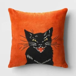 Fierce Cat Applique Cotton Velvet Square Halloween Throw Pillow - Threshold™ 8 Fierce Cat Applique Cotton Velvet Square Halloween Throw Pillow - Threshold™ -Halloween Home Decoration GUEST 5426fcb6 46c0 47d1 b6fc b5526f44bb40