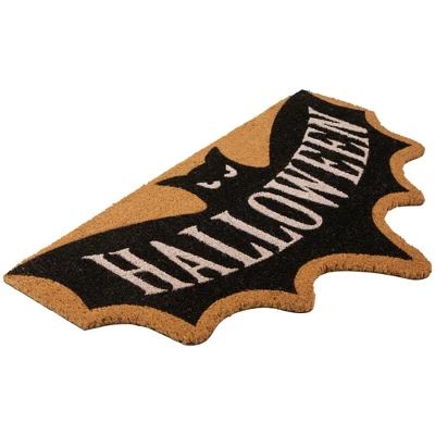 Northlight Natural Coir "Halloween" Bat Shaped Doormat 18" X 30" 2 Northlight Natural Coir "Halloween" Bat Shaped Doormat 18" X 30" - Image 2