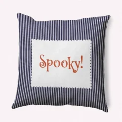 16"x16" Halloween Spooky Ticking Square Throw Pillow - E By Design 15 16"x16" Halloween Spooky Ticking Square Throw Pillow - E By Design -Halloween Home Decoration GUEST 58202d3c 4155 4589 b07c 89f5fbe86675