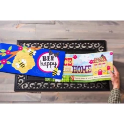 Evergreen Indoor Outdoor Doormat Bundle Set Of 5 - Frame And 4 Welcome Seasonal Inserts Halloween Christmas Thanksgiving Bless This Home -Halloween Home Decoration GUEST 5c47f46b af86 4168 9eda 699f12b6671f