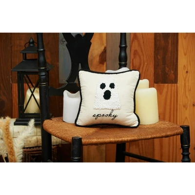 C&F Home 8" X 8" Spooky Halloween Ghost French Knot Throw Pillow 1 C&F Home 8" X 8" Spooky Halloween Ghost French Knot Throw Pillow