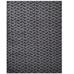 Kate Aurora Ultra Soft & Plush Gray & Black Spooky Halloween Bats Accent Throw Blanket - 50 In. W X 70 In. L -Halloween Home Decoration GUEST 6acddcaa 75f7 42ad bb3f d3ef3529de0d