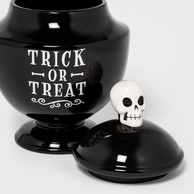 Trick Or Treat Black Ceramic Halloween Cookie Jar - Hyde & EEK! Boutique™ 2 Trick Or Treat Black Ceramic Halloween Cookie Jar - Hyde & EEK! Boutique™ - Image 2