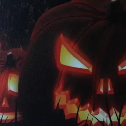 Northlight LED Lighted Jack-O-Lanterns In A Cemetery Halloween Canvas Wall Art 23.5" X 15.5" -Halloween Home Decoration GUEST 70c4cd64 9478 4def 85b2 c375dd9e596f