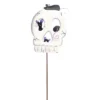 Halloween Skeleton With Rats Stake - One Garden Stake 29 Inches - Rodents - F22010 - Metal - White