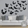 Big Dot Of Happiness Black Bats - Peel And Stick Halloween Vinyl Wall Art Stickers - Wall Decals - Set Of 20