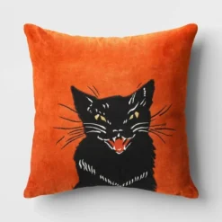 Fierce Cat Applique Cotton Velvet Square Halloween Throw Pillow - Threshold™ 9 Fierce Cat Applique Cotton Velvet Square Halloween Throw Pillow - Threshold™ -Halloween Home Decoration GUEST 75d286a9 5b9e 4de0 9d76 c71c6fcc15aa