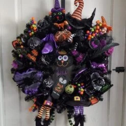 Northlight 24" Black Colorado Spruce Artificial Halloween Wreath, 24-Inch, Unlit -Halloween Home Decoration GUEST 7be92a52 25a7 4e86 852a 88ea92f4c9ab
