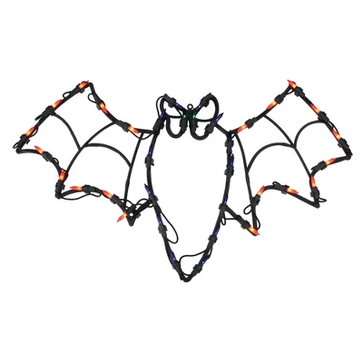 Northlight 15" Bat Halloween Window Silhouette Decoration - Orange/Blue 1 Northlight 15" Bat Halloween Window Silhouette Decoration - Orange/Blue