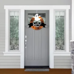 Big Dot Of Happiness Spooky Ghost - Outdoor Halloween Party Decor - Front Door Wreath