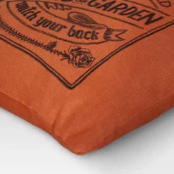 Embroidered Ghosts In The Garden Square Halloween Throw Pillow Orange - Threshold™ -Halloween Home Decoration GUEST 7fe9c97e 060c 4581 9e56 b04dbdf350b5