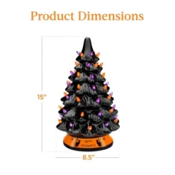 Best Choice Products 15in Pre-Lit Ceramic Tabletop Halloween Tree, Holiday Decoration W/ Orange & Purple Bulb Lights -Halloween Home Decoration GUEST 85c9db0a dc82 460b 9871 24d68b8b2632