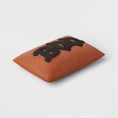 Oversize Boo Tufted Woven Cotton Lumbar Halloween Throw Pillow - Threshold™ 2 Oversize Boo Tufted Woven Cotton Lumbar Halloween Throw Pillow - Threshold™ - Image 2