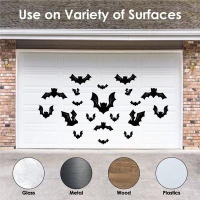 Big Dot Of Happiness Black Bats - Peel And Stick Halloween Vinyl Wall Art Stickers - Wall Decals - Set Of 20 4 Big Dot Of Happiness Black Bats - Peel And Stick Halloween Vinyl Wall Art Stickers - Wall Decals - Set Of 20 - Image 4