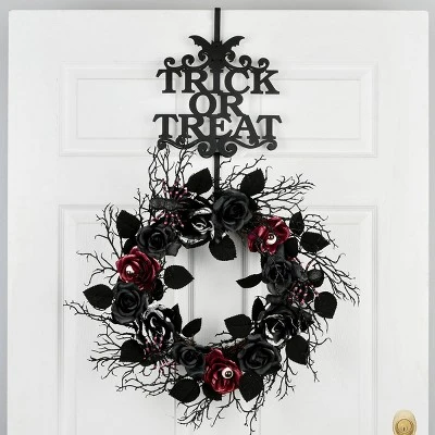 National Tree Company 19" Halloween “Trick Or Treat" Wreath Hanger 3 National Tree Company 19" Halloween “Trick Or Treat" Wreath Hanger - Image 3