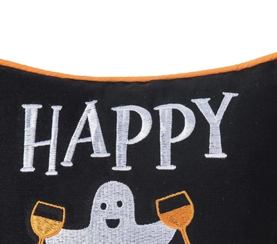 C&F Home 10" X 10" Happy Hallo-Wine Halloween Pillow 1 C&F Home 10" X 10" Happy Hallo-Wine Halloween Pillow