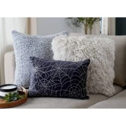 13"x18" Spiderweb All Over Halloween Lumbar Throw Pillow Black - Lush Décor -Halloween Home Decoration GUEST 9f3293f6 434f 4109 b21f 70fc8e8e027a