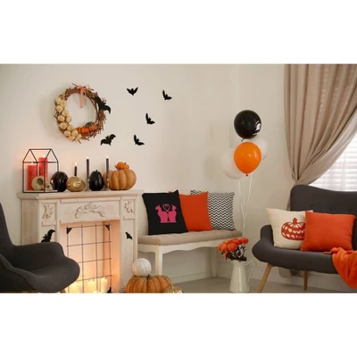 16"x16" Halloween Cats Square Throw Pillow - E By Design 4 16"x16" Halloween Cats Square Throw Pillow - E By Design - Image 4