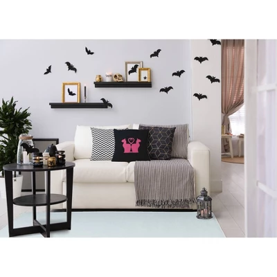 16"x16" Halloween Cats Square Throw Pillow - E By Design 3 16"x16" Halloween Cats Square Throw Pillow - E By Design - Image 3