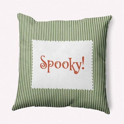 16"x16" Halloween Spooky Ticking Square Throw Pillow - E By Design 7 16"x16" Halloween Spooky Ticking Square Throw Pillow - E By Design - Image 7