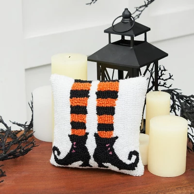 C&F Home 8" X 8" Witch Shoes Halloween Hooked Throw Pillow 3 C&F Home 8" X 8" Witch Shoes Halloween Hooked Throw Pillow - Image 3