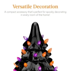 Best Choice Products 15in Pre-Lit Ceramic Tabletop Halloween Tree, Holiday Decoration W/ Orange & Purple Bulb Lights -Halloween Home Decoration GUEST aeeaf391 9ee7 41f0 9905 5a5aab1559c5