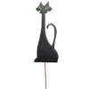 Halloween Tall Black Cat - One Yard Stake 36 Inches - Free Standing Or Stake - F22017 - Metal - Black
