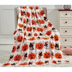 Super Spooky And Comfy Microplush Halloween Throws (50" X 60") -Halloween Home Decoration GUEST b60ebc71 0c96 4b6e 8a0d cabbad92e73b